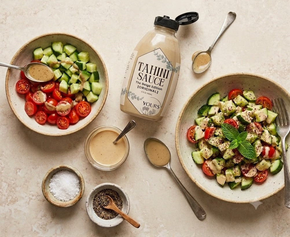 Tahini Recipes - Ready in 5 Minutes - Bottle to Table Recipes with ready to pour tahini in 5 minutes